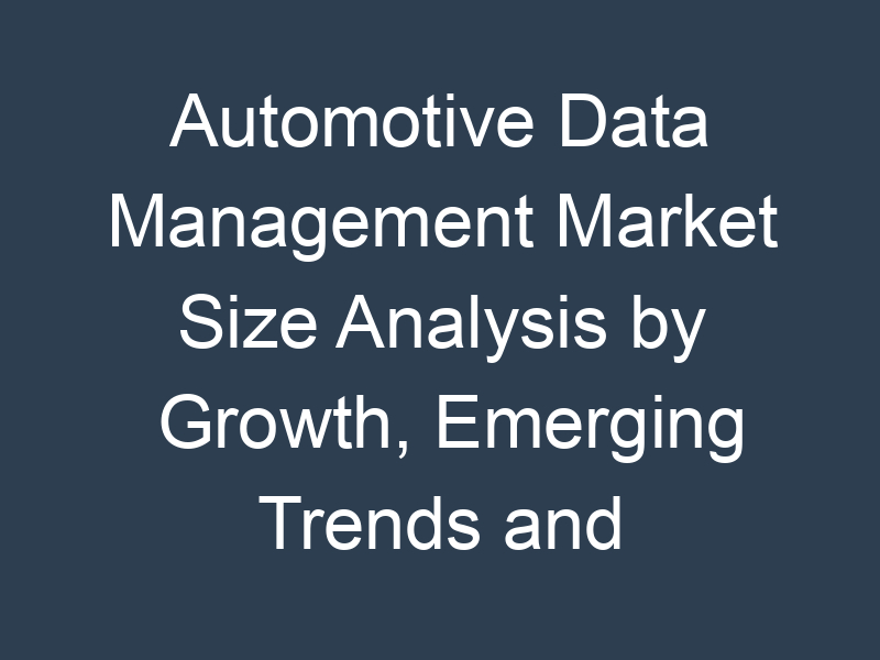 Automotive Data Management Market Size Analysis by Growth, Emerging Trends and Future Opportunities 2030