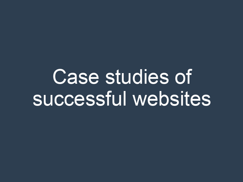 Case studies of successful websites