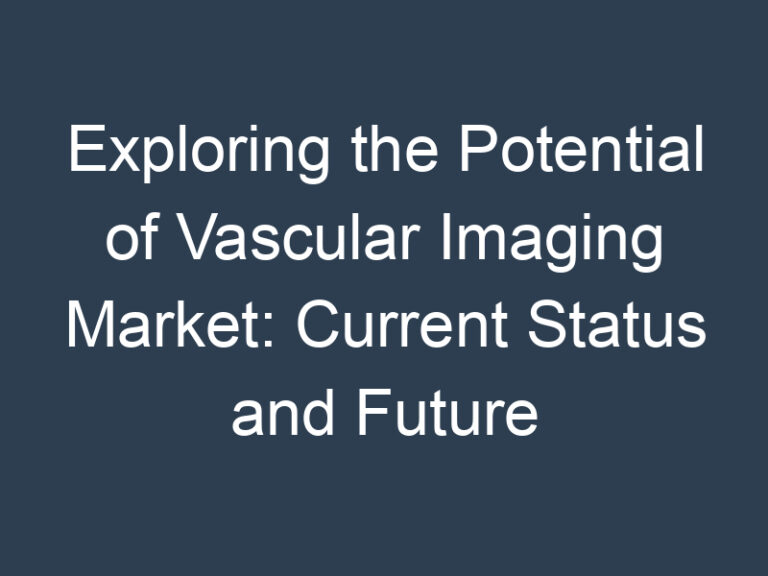 Exploring the Potential of Vascular Imaging Market: Current Status and Future Prospects