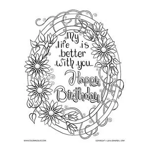 Celebrate with Joy: Happy Birthday Coloring Sheets