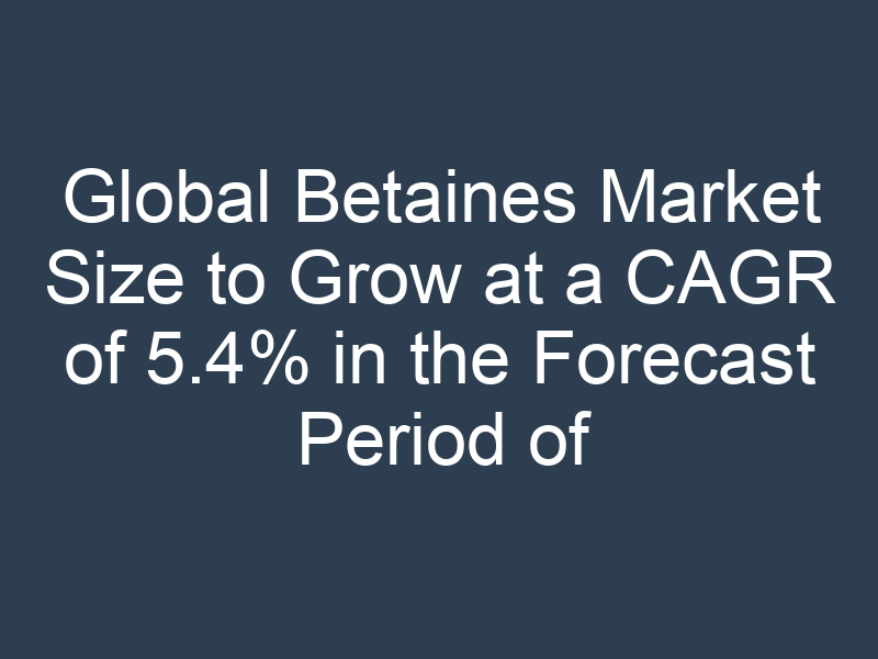 Global Betaines Market Share, Size, Price, Analysis, Outlook, Research Research Report and Forecast Period of 2023-2028