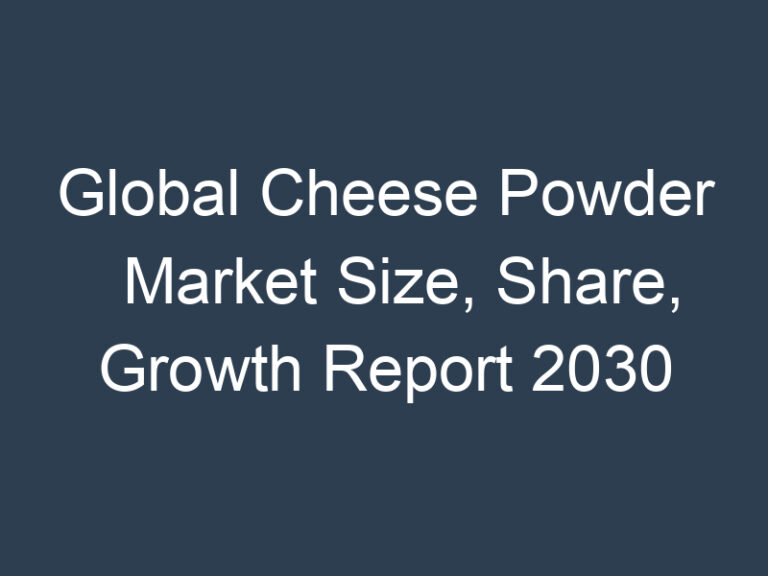 Global Cheese Powder Market Size, Share, Growth Report 2030