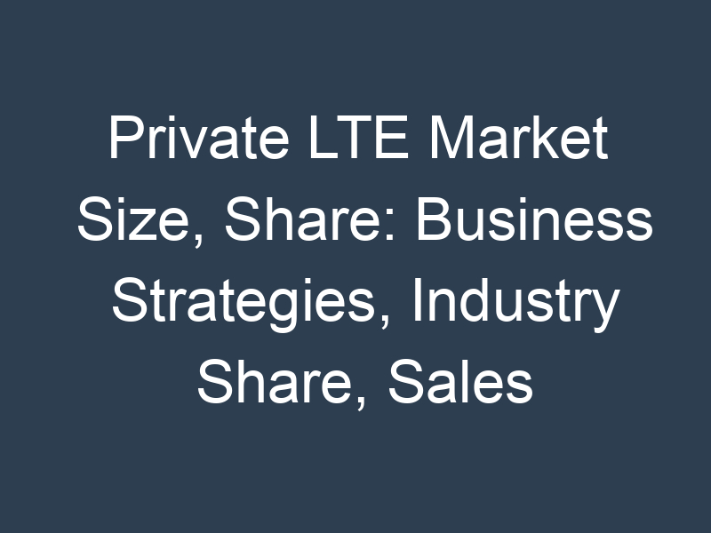 Private LTE Market Size, Share: Business Strategies, Industry Share, Sales Revenue, Key Players Analysis, Development