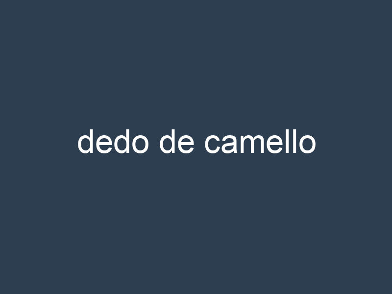 dedo de camello